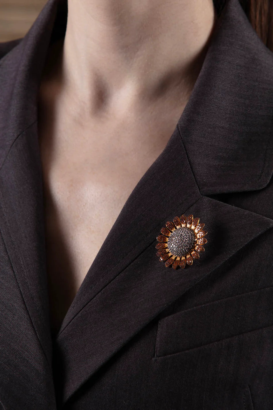 Sunflower Brooch